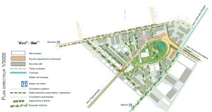 Plan d'ensemble du Triangle Namur/Jean-Talon avec présence des stations de métro Namur et De La Savane