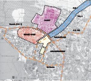 Périmètre des quartiers des Abymes (Guadeloupe) concernés par la rénovation urbaine