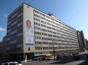 Vue de l'Hôpital St-Luc depuis le boulevard René-Lesveque