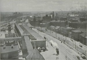 Vue du quartier de Griffintown et du port de Montréal au XIXe siècle