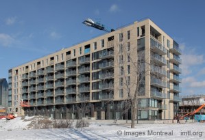 Une vue des condos Les Bassins du Havre (également appelées Les Bassins du Nouveau Havre)