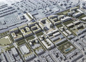 Maquette en 3D du futur Campus d'Outremont