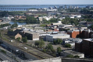 Vue aérienne de Griffintown 