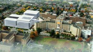 Maquette 3D du projet d'agrandissement de l'Hôpital Ste-Justine