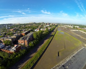 Vue aérienne du site du futur campus