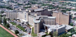 Vue aérienne de l'Hôpital Ste-Justine