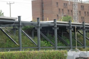 Construction de la voie ferrée du Train de l'Est