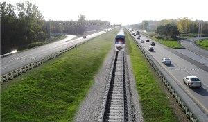 Chantier de la future gare de Terrebonne