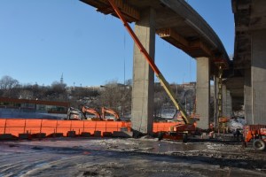 Construcion de la bretelle A15 vers A20