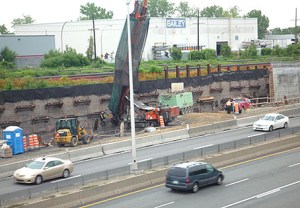 Circulation au niveau de l'échangeur Dorval pendant les travaux