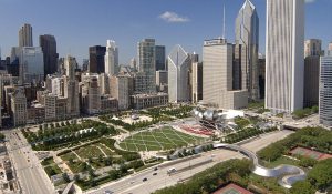 Vue du Millennium Park à Chicago (Illinois, USA) , source d'inspiration pour le recouvrement de l'autoroute Décarie