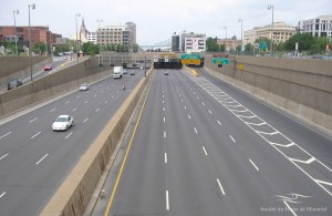 L'autoroute Ville-Marie au niveau de l'échangeur Viger