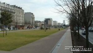 Vue de la couverture de l'autoroute A1 à Saint-Denis au niveau de l'avenue du Président Wilson