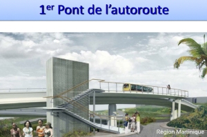 Représentation en 3D du 1er pont de l'Autoroute A1 qui sera emprunté par le TCSP