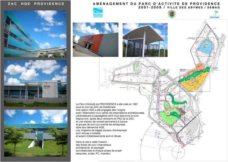 Plan parc d'activités La Providence Abymes